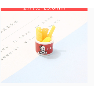 Mô hình hủ khoai tây chiên KFC trang trí nhà búp bê, OB11, DIY