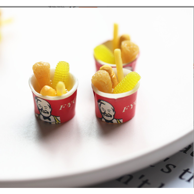 Mô hình hủ khoai tây chiên KFC trang trí nhà búp bê, OB11, DIY