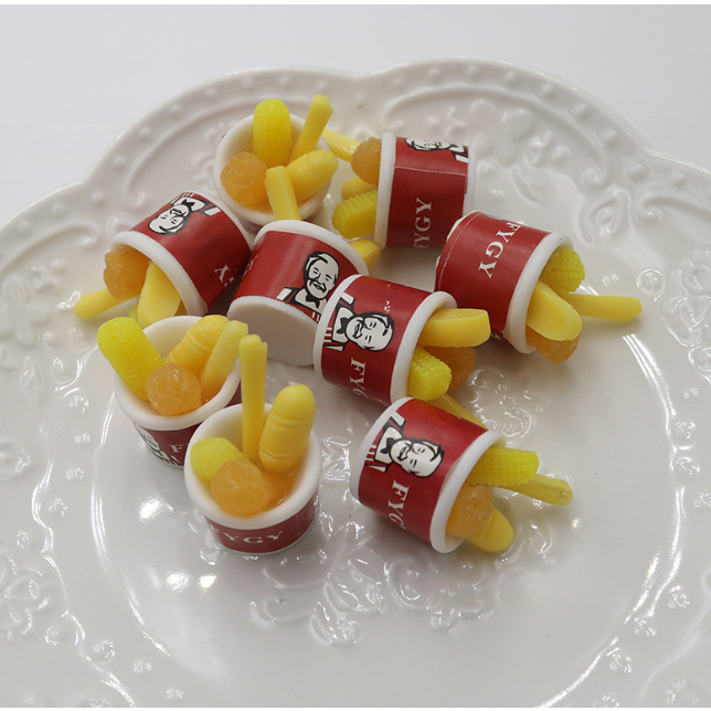 Mô hình hủ khoai tây chiên KFC trang trí nhà búp bê, OB11, DIY