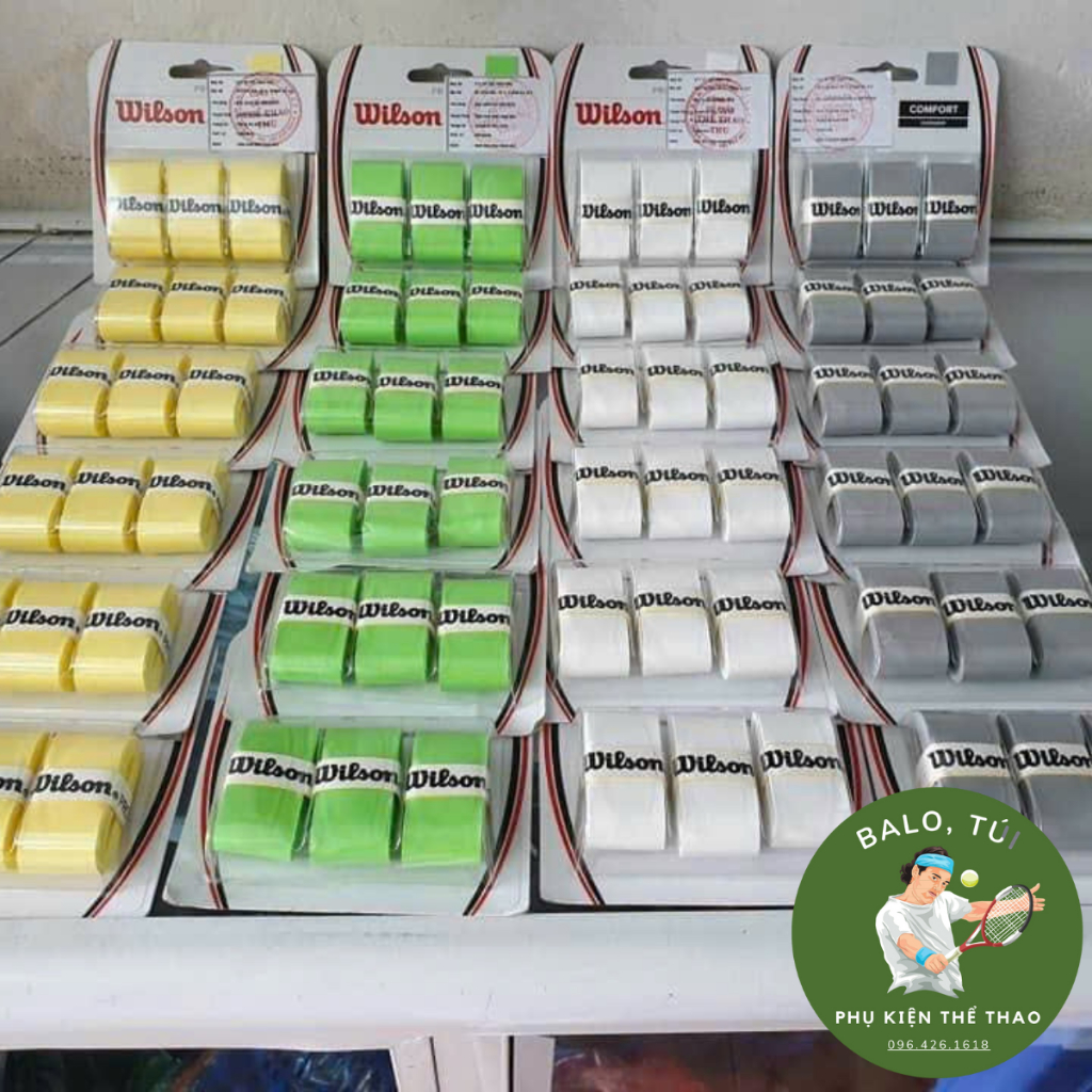 Cuốn cán Wilson Quấn Cán Vợt Tennis, Cầu Lông 1 vỉ 3 cái