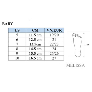 Giày búp bê trẻ em Melissa Ultragirl Chrome BB - Bạc