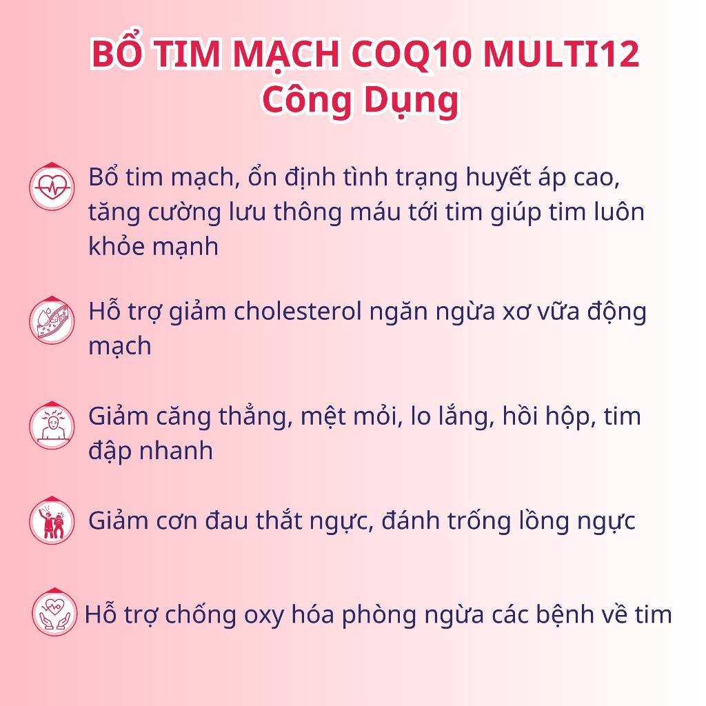 Viên Uống Hỗ Trợ Tim Mạch NutrioneLife - Ổn Định Huyết Áp, Cải Thiện Chức Năng Tim, Giảm Nguy Cơ Đột Quỵ Hộp 30 Viên