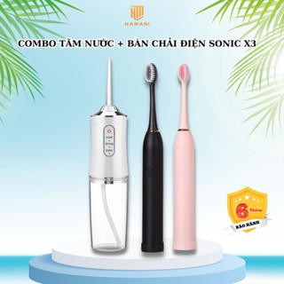 Combo Máy Tăm Nước và Bàn Chải Điện Sonic X3 - Bảo Hành 6 Tháng