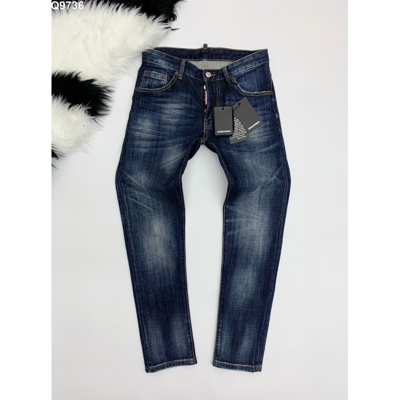 Quần Jeans Nam Dsq2 Hoạ Tiết Đơn Giản Logo Túi Sau Hàng Cao Cấp AE Không Rách Vá Thì Chốt Ngay Em Này