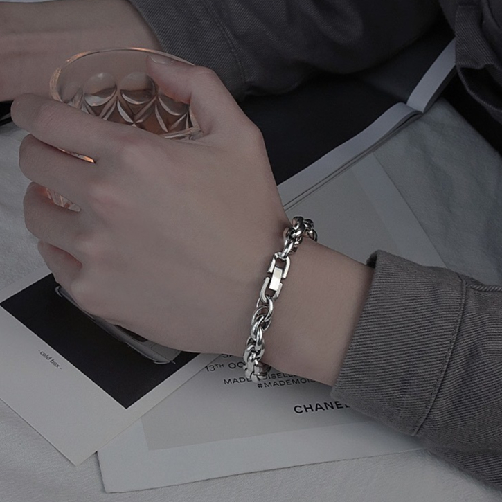 Vòng tay titan nam nữ unisex SAZ thời trang cá tính titan không gỉ nhiều lựa chọn  - Lắc Tay Tổng hợp