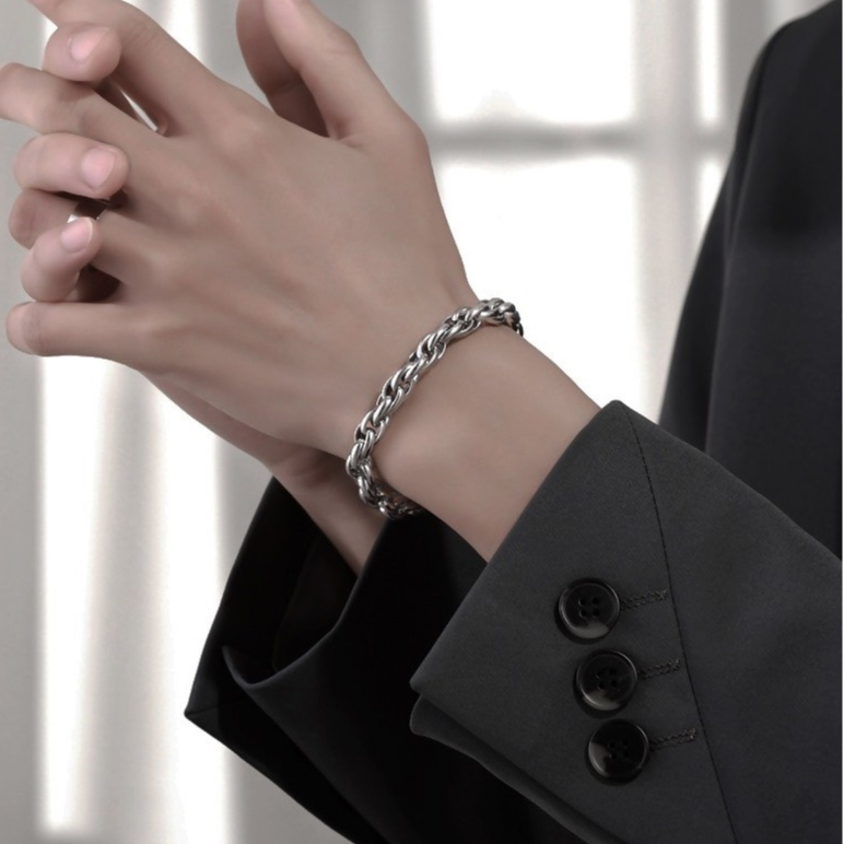 Vòng tay titan nam nữ unisex SAZ thời trang cá tính titan không gỉ nhiều lựa chọn  - Lắc Tay Tổng hợp