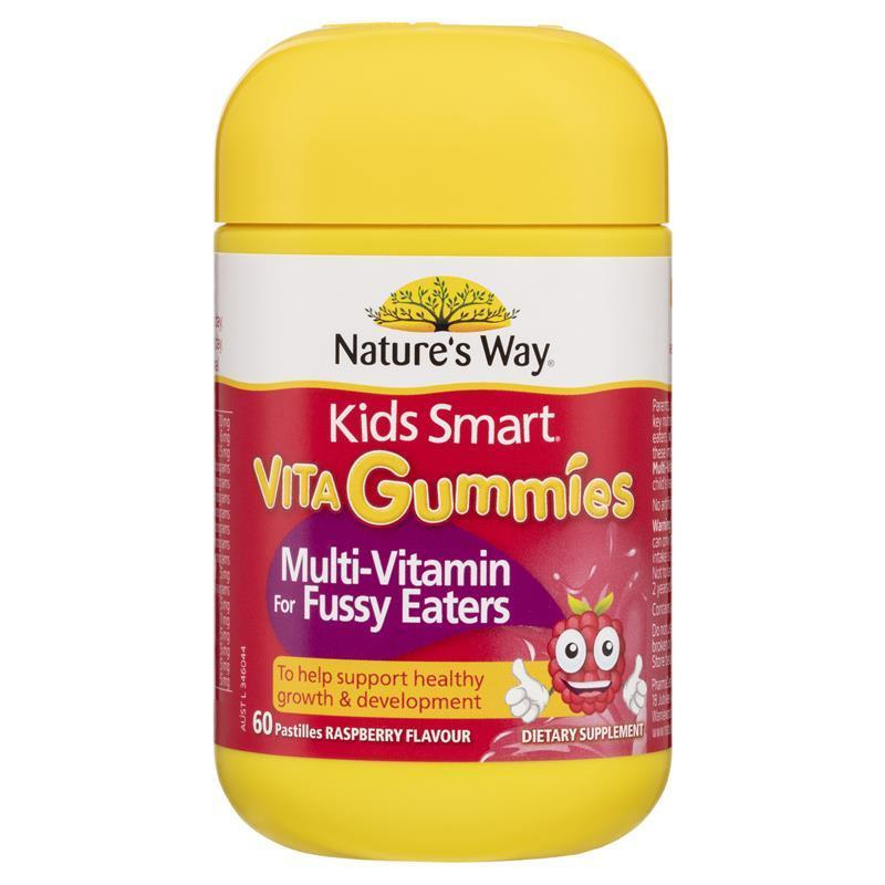 Kẹo dẻo cho bé nature's way kids smart vita gummies multi vitamin for fussy eaters kích thích ăn ngon 60 viên Extaste