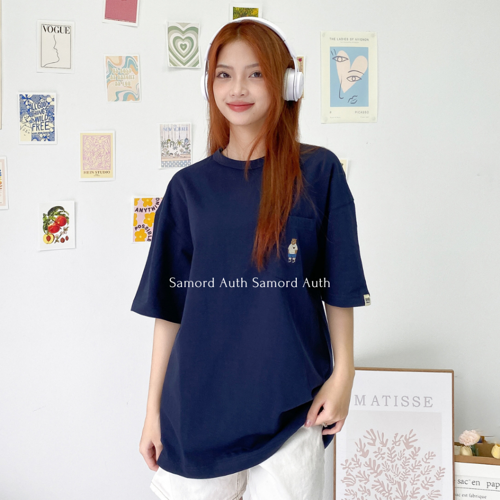 ÁO Phông Whoau Steve Embroidery Pocket WHRAD2422U CHÍNH HÃNG SALE