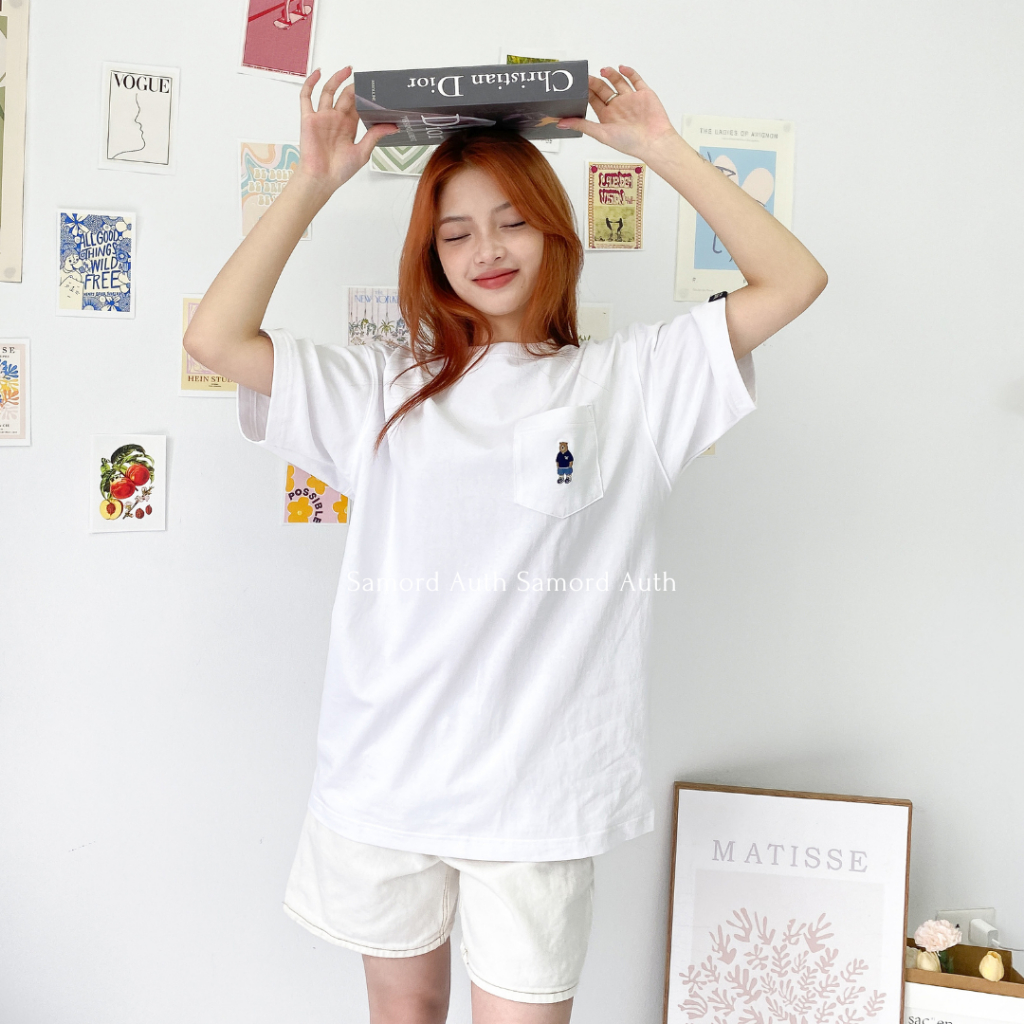 ÁO Phông Whoau Steve Embroidery Pocket WHRAD2422U CHÍNH HÃNG SALE