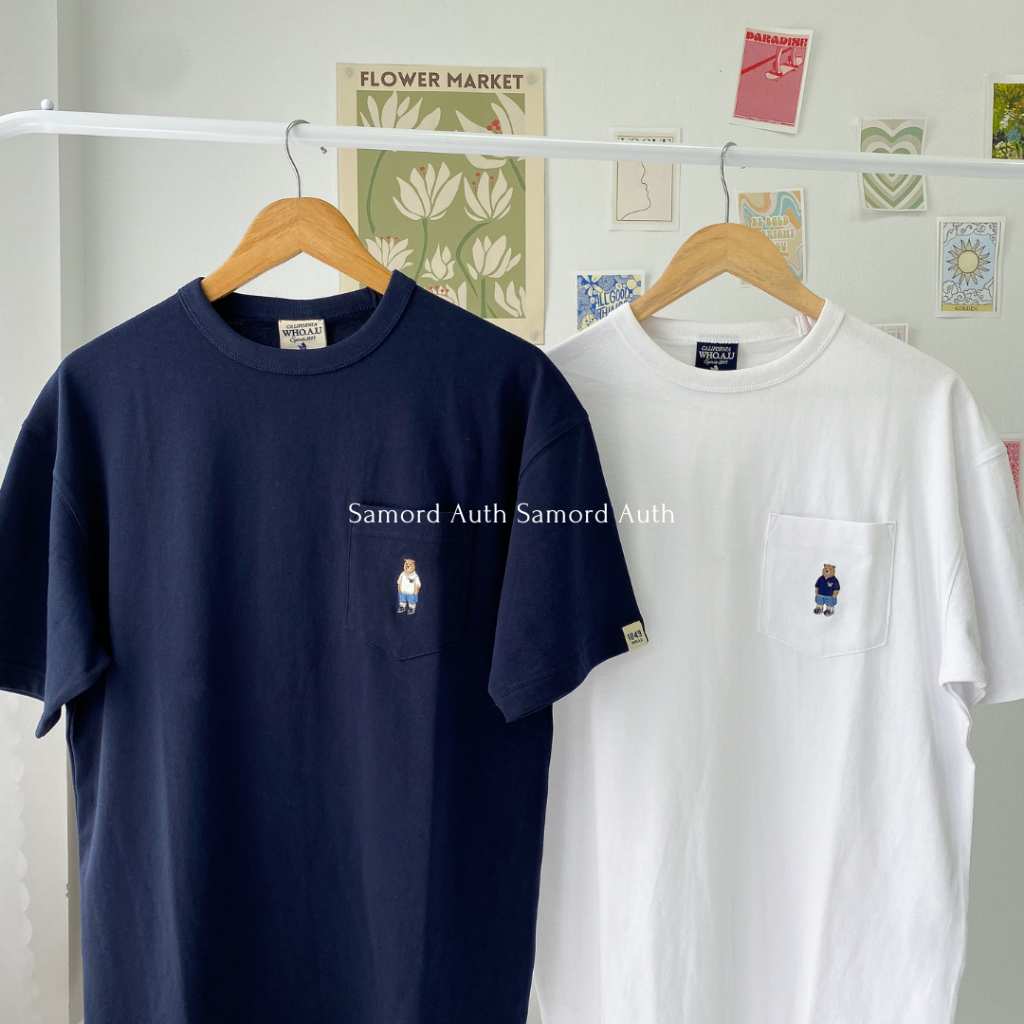 ÁO Phông Whoau Steve Embroidery Pocket WHRAD2422U CHÍNH HÃNG SALE