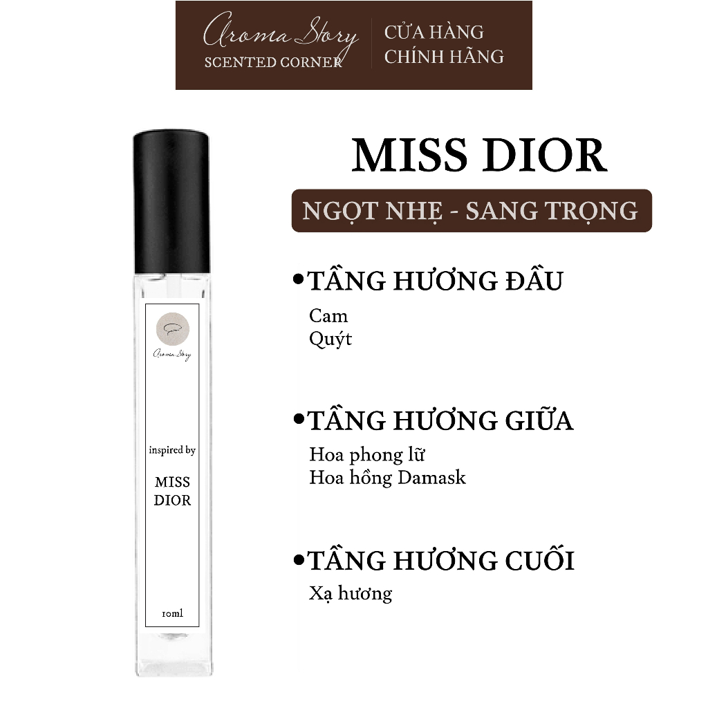 Tinh Dầu Nước Hoa Nữ Pear & Freesia Aroma Story 10ml/50ml Chai Xịt, Tươi Mát, Năng Động, Lưu Hương 6-8 Giờ