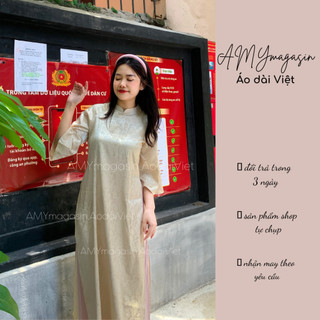 Áo dài gấm Liên Hoa