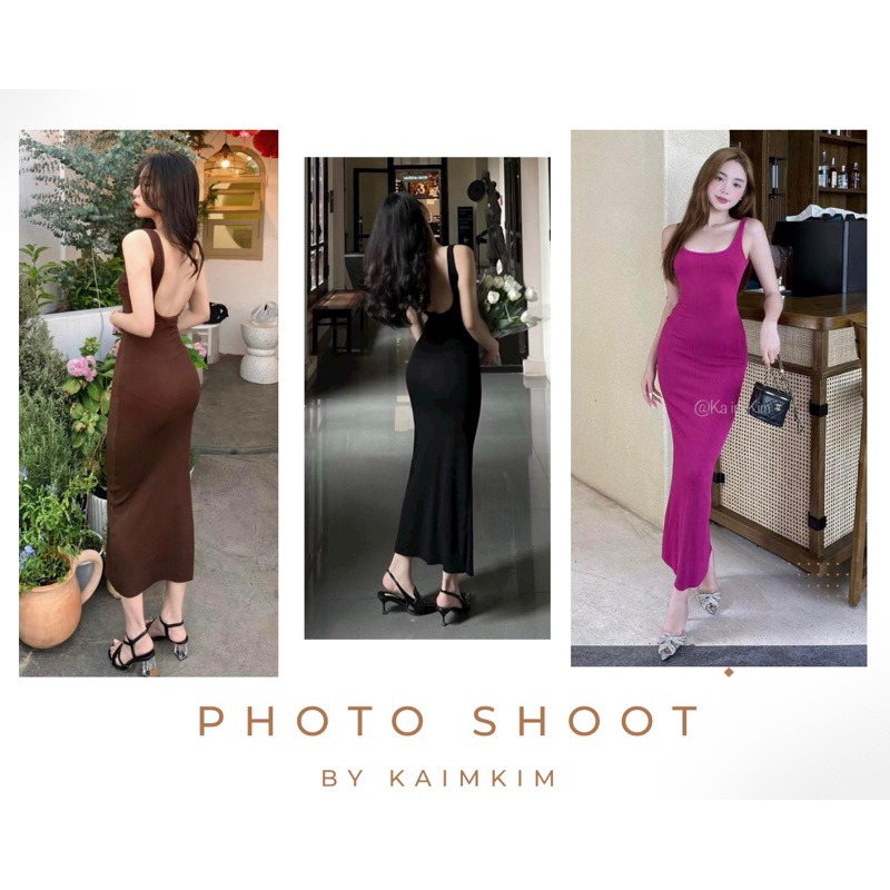 Đầm body thiết kế khoét lưng sexy