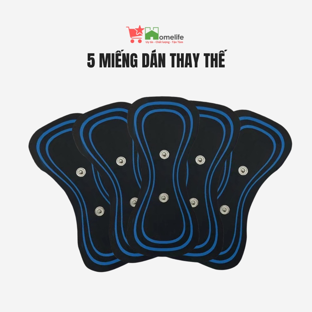 Miếng dán massage xung điện cổ vai gáy, bắp tay, lưng 10 chế độ mát-xa, pin sạc, Máy massage mini toàn thân