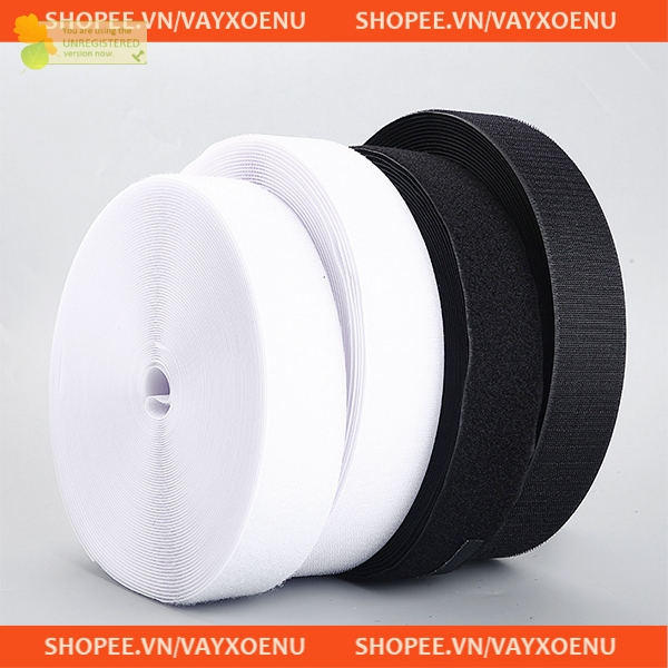 1 mét Băng dính gai, băng khóa nhám 2 mặt khổ rộng 2cm, 4cm, 5cm màu đen trắng độ bám dính cao chất lượng tốt
