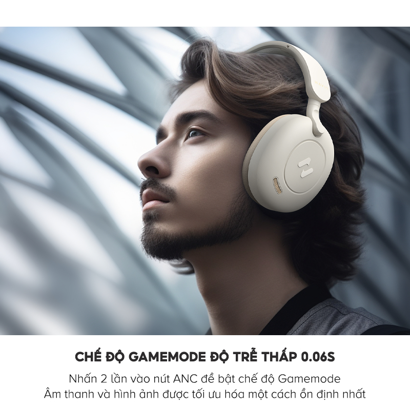 Tai Nghe Headphone Bluetooth HAVIT H655BT, BT 5.3, Chống Ồn Chủ Động ANC, Gamemode 60ms, Nghe Đến 65H - Hàng Chính Hãng