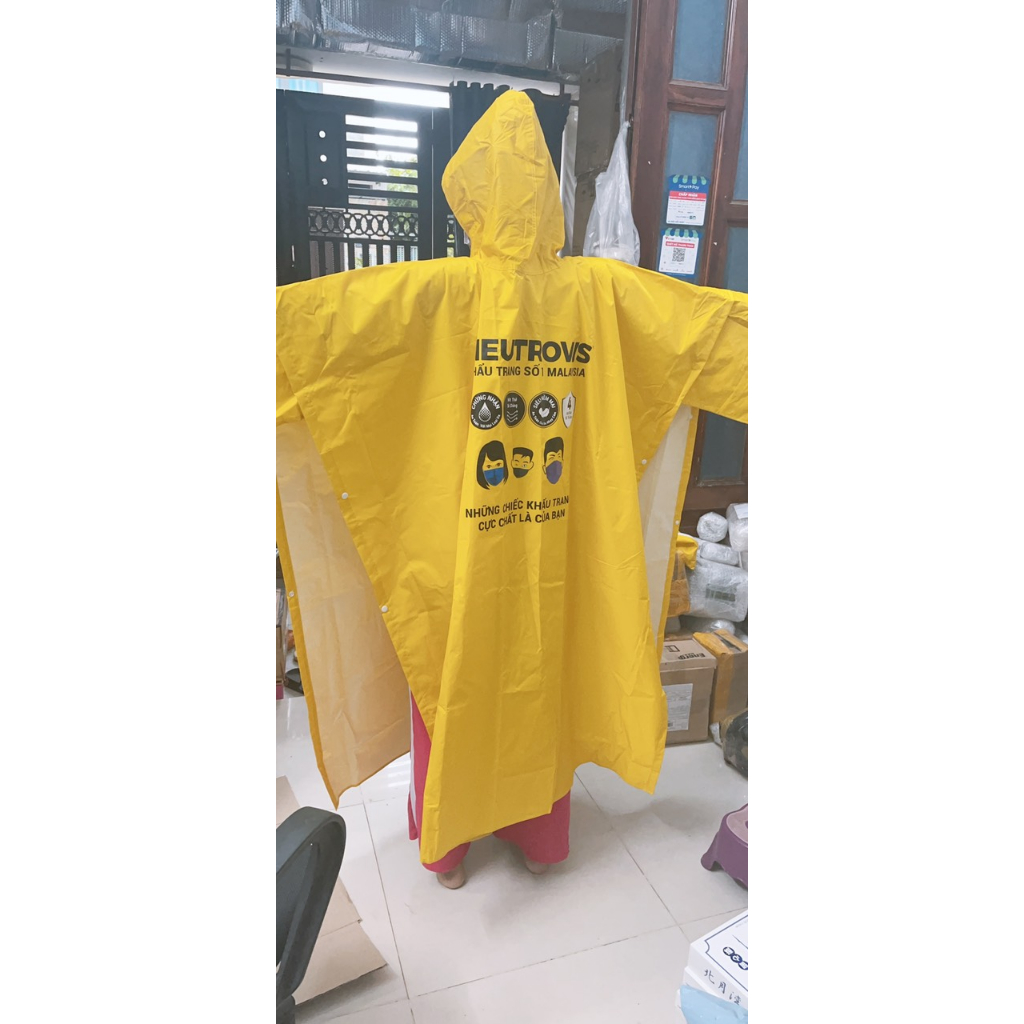 ÁO MƯA VẢI DÙ TỔ ONG SIÊU TO, SIÊU BỀN HÀNG CTY 1M6- BH 1 NĂM NEUTROVIS