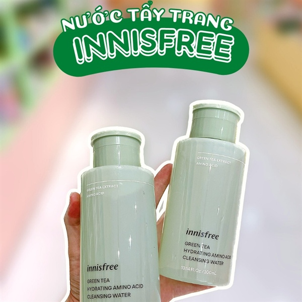 Nước tẩy trang trà xanh Innisfree Green Tea sạch lớp trang điểm và dầu nhờn rất dịu nhẹ
