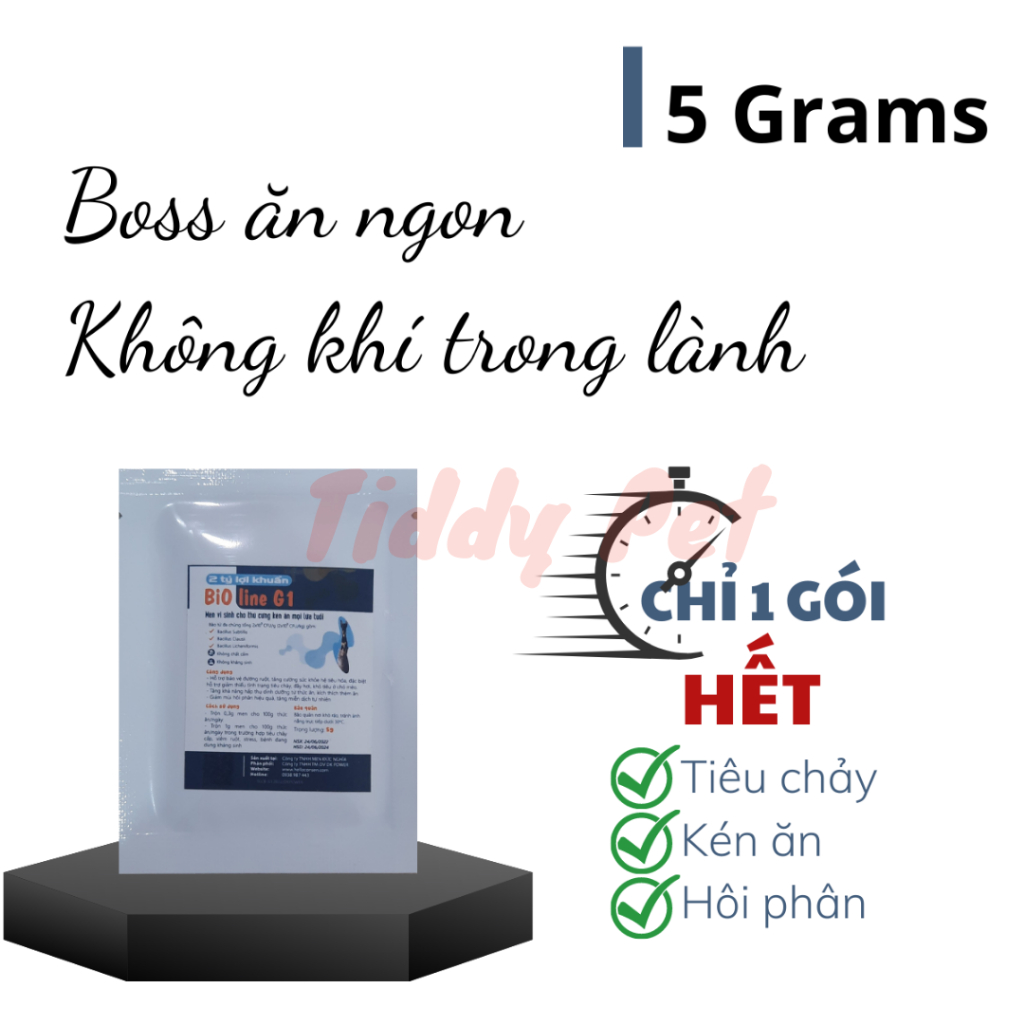 Men vi sinh BIOLINE G1 cho chó mèo - Hủ 50gr/5gr - Tiddy Pet Shop