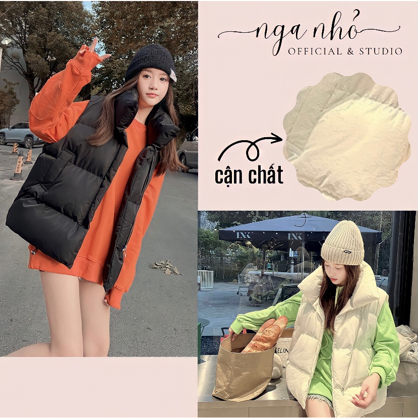 Áo phao gile nữ thời trang dễ phối