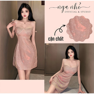 Váy body 2 dây bling bling kim tuyến sang chảnh