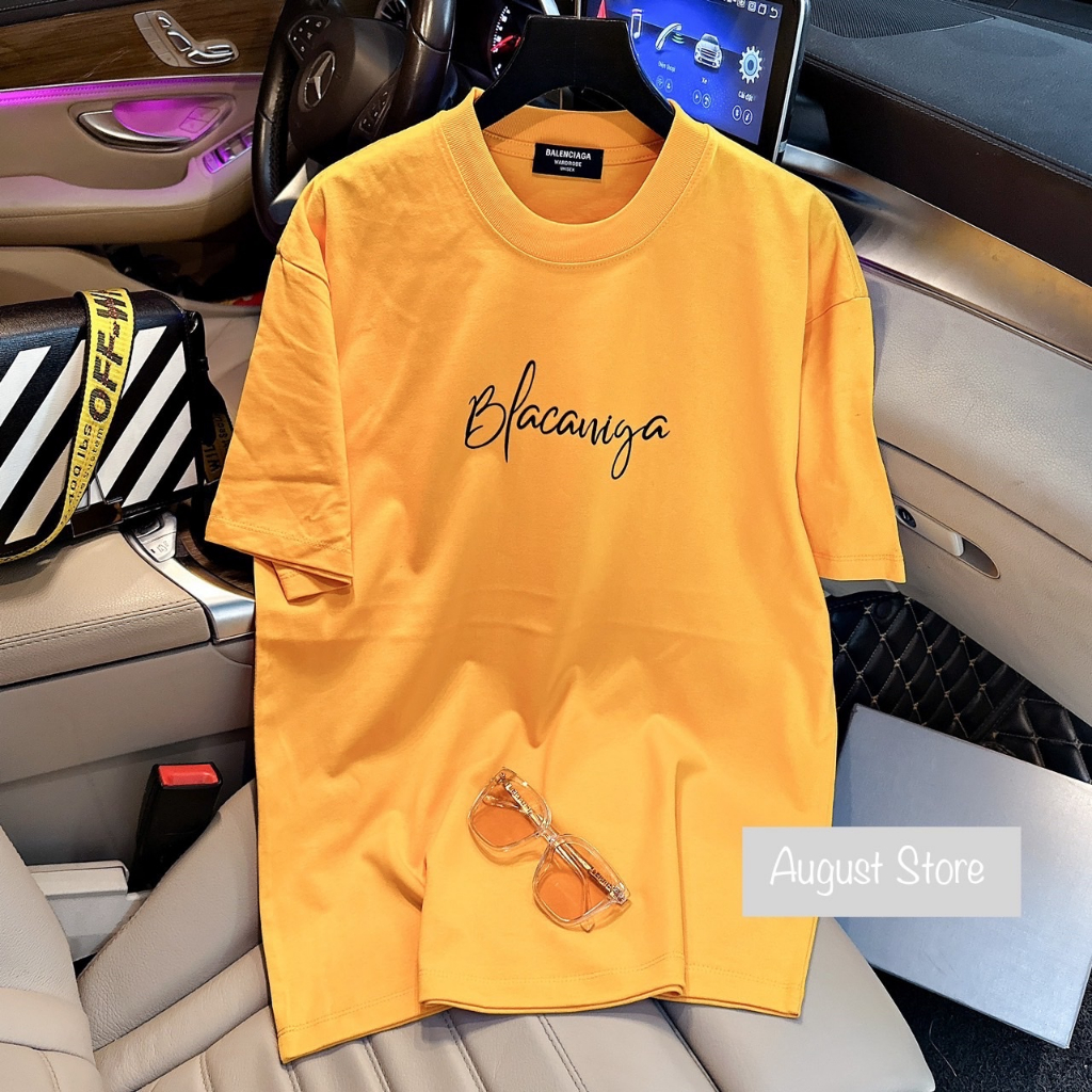 Áo Phông Balen Chữ Ký Signature Thun Cộc Dáng Rộng Giấu Quần Freesize