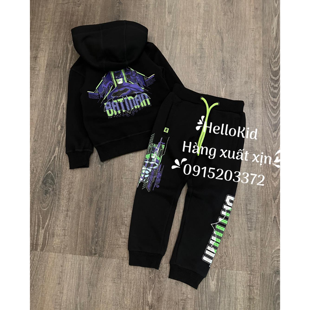 Bộ khoác nỉ Batman bé trai