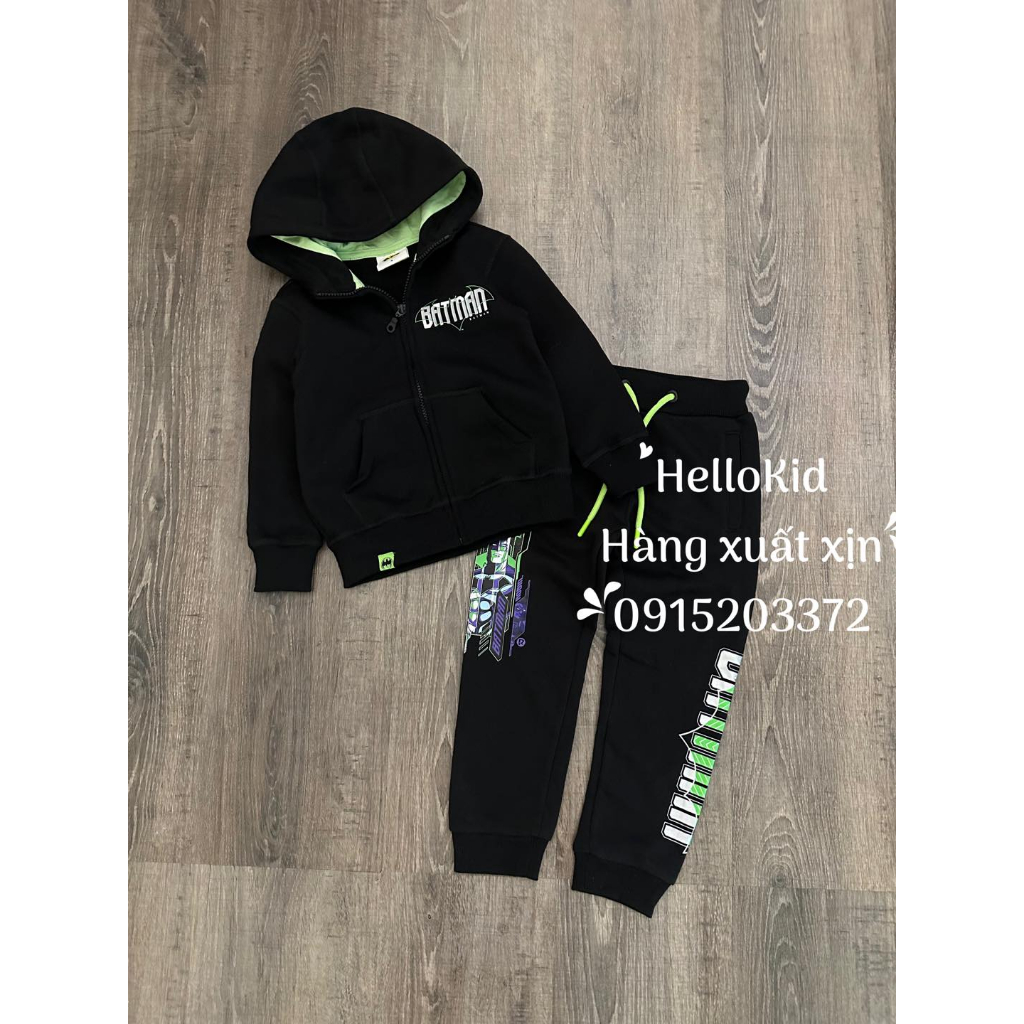 Bộ khoác nỉ Batman bé trai