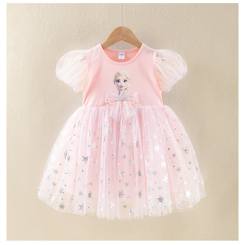 Váy công chúa elsa hoa tuyết cực xinh, màu sắc tươi sáng