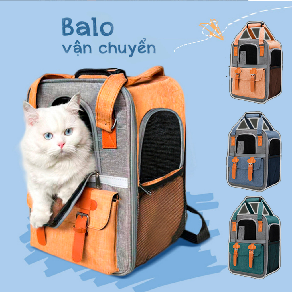 Balo Vận Chuyển Thú Cưng Nhà của Ú - Balo Cho Mèo Cao Cấp - Balo Du Lịch Cho Chó Mèo Size Siêu Lớn Vải Dệt