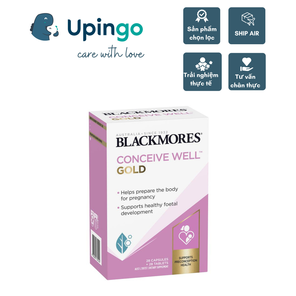 Viên Uống Blackmores Conceive Well Gold Bổ Trứng Hỗ Trợ Tăng Khả Năng Thụ Thai 56 Viên