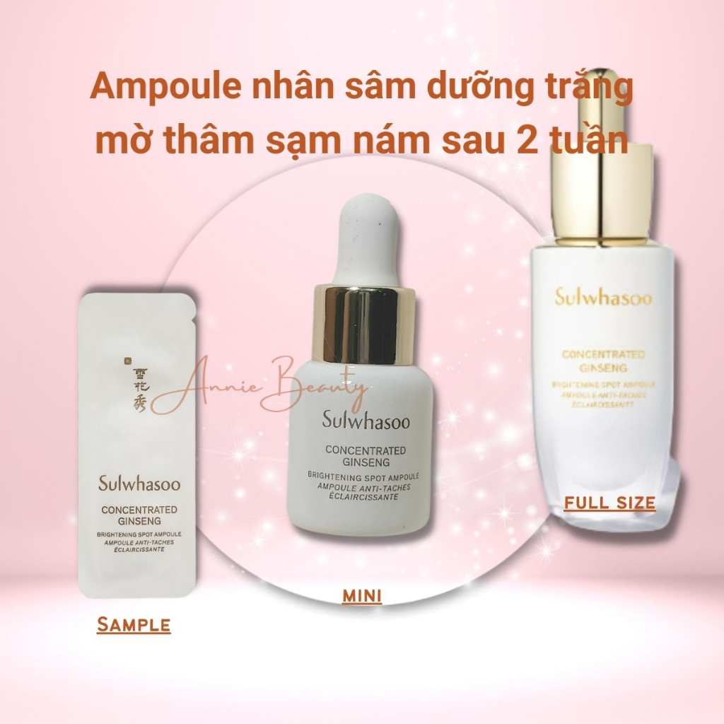 Tinh chất nhân sâm cô đặc SULWHASOO dưỡng da trắng sáng, làm mờ đốm nâu - CONCENTRATED GINSENG BRIGHTENING SPOT AMPOULE