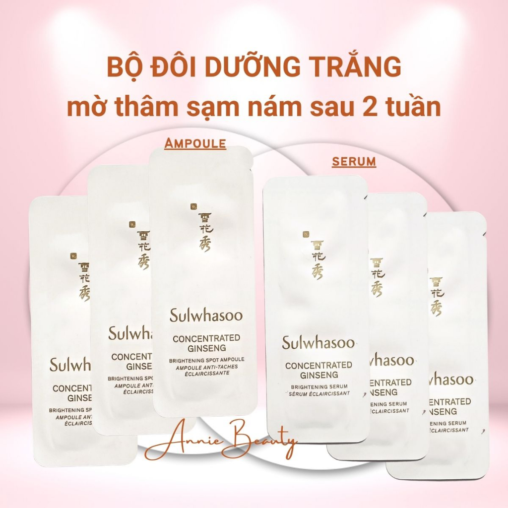 Serum Sulwhasoo dưỡng da trắng sáng, rạng rỡ từ nhân sâm Concentrated Ginseng Brightening Serum