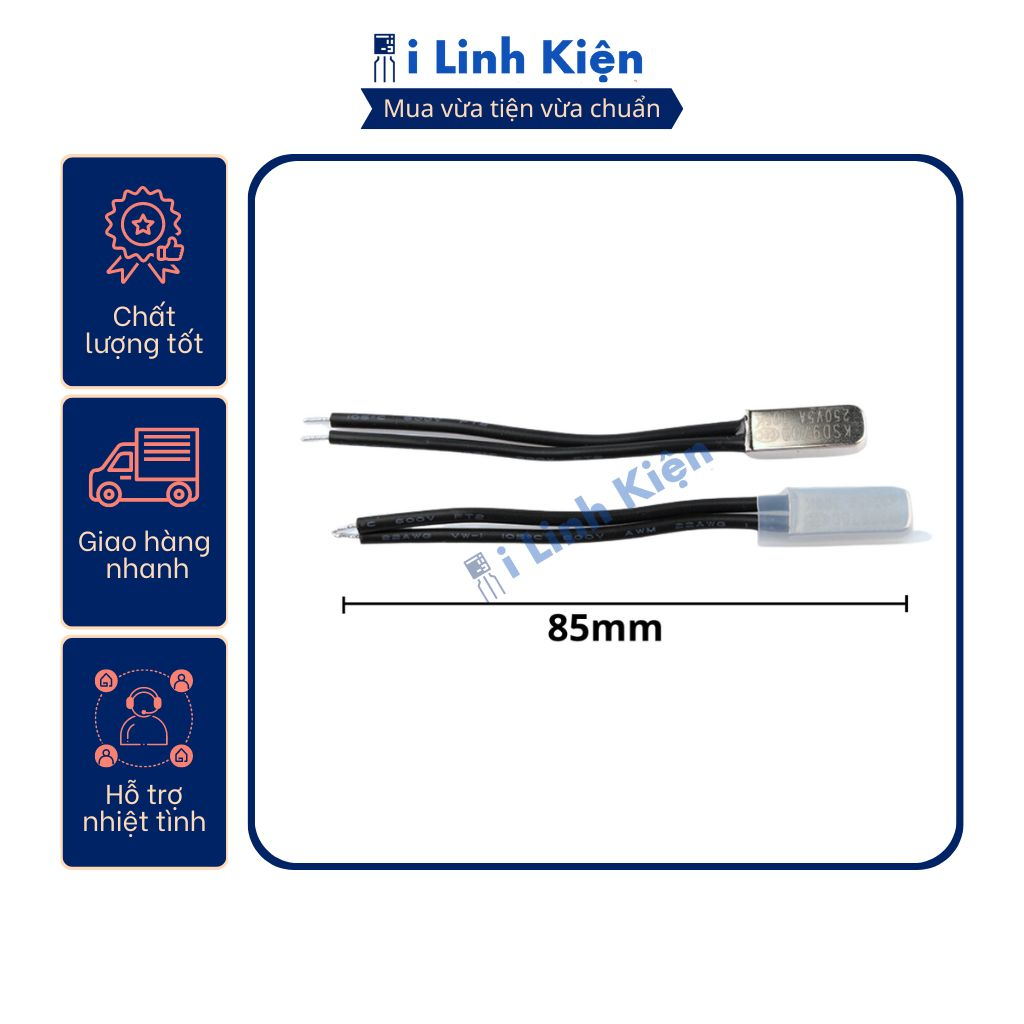 Relay nhiệt KSD9700 100 độ 5A 250V thường đóng