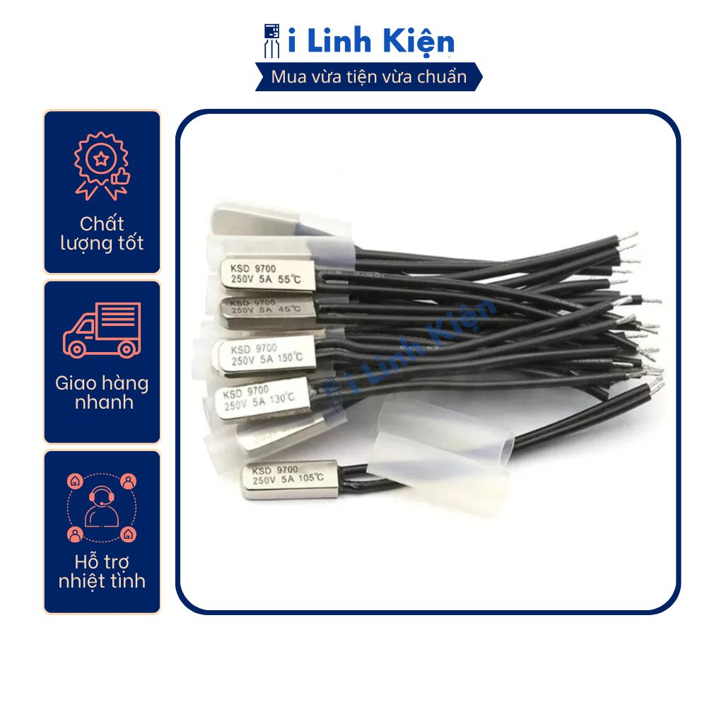 Relay nhiệt KSD9700 100 độ 5A 250V thường đóng