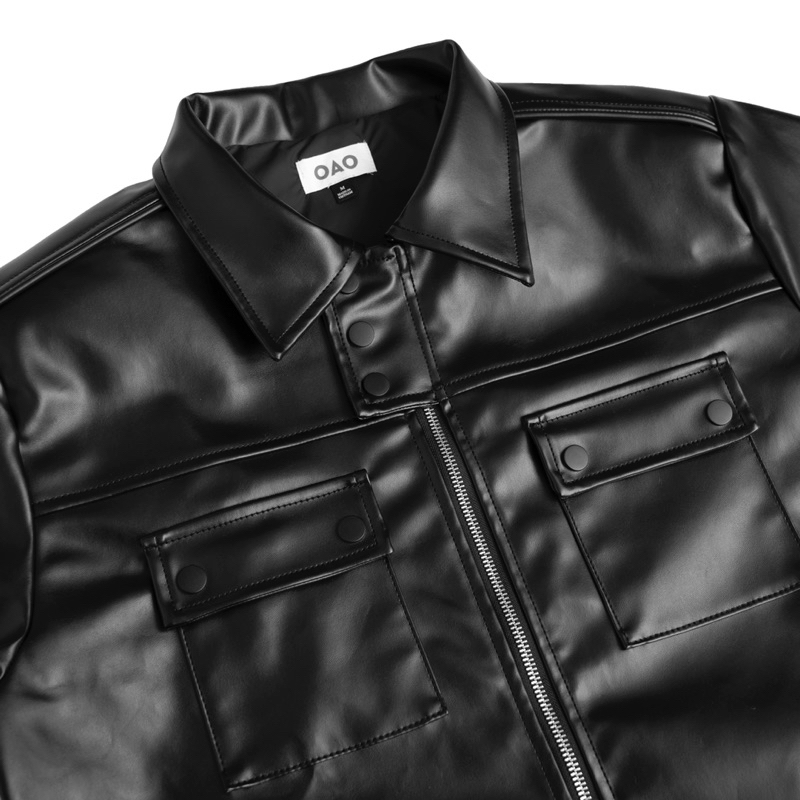 Áo khoác da OAO STUDIO có đệm vai