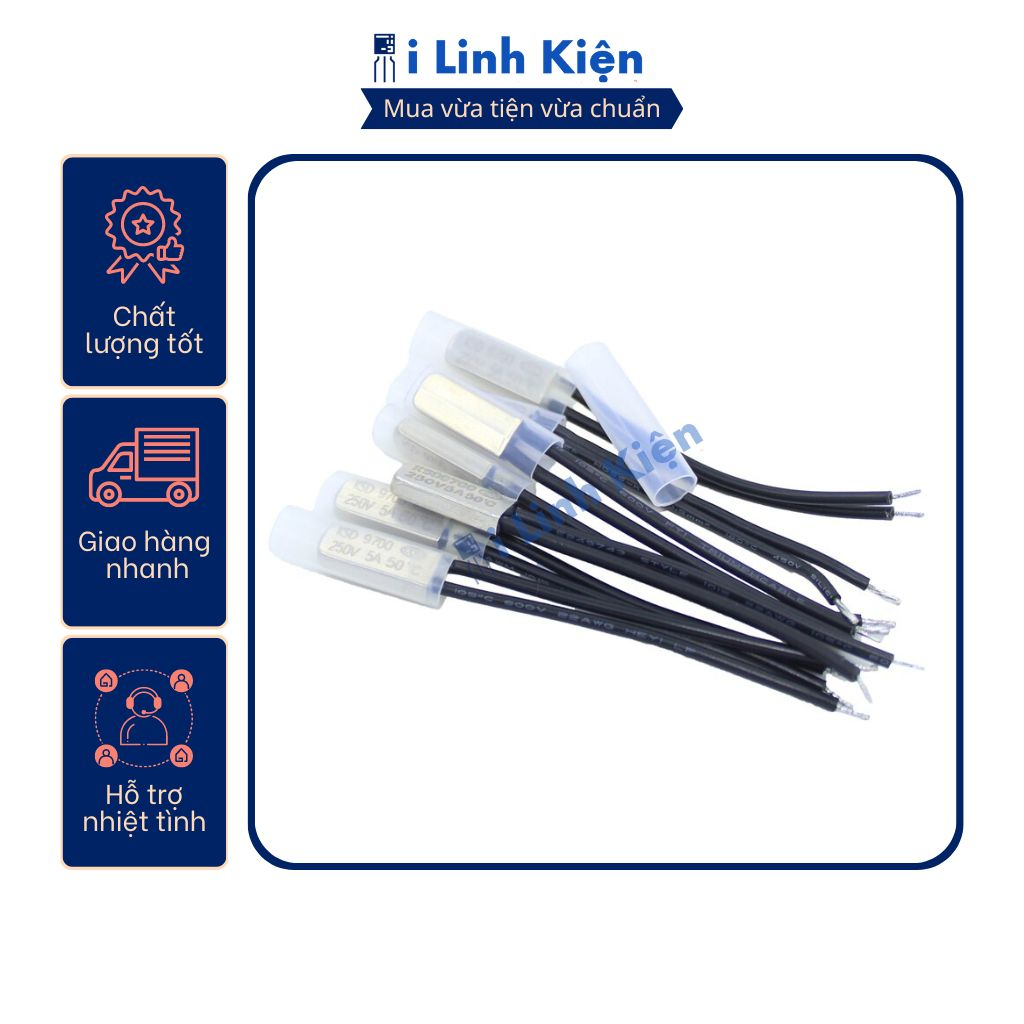 Relay nhiệt KSD9700 105 độ - 155 độ 5A 250V thường đóng