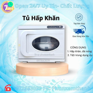 Tủ hấp khăn nóng spa, tiệt trùng dụng cụ nv-216 có kính, hàng loại 1.