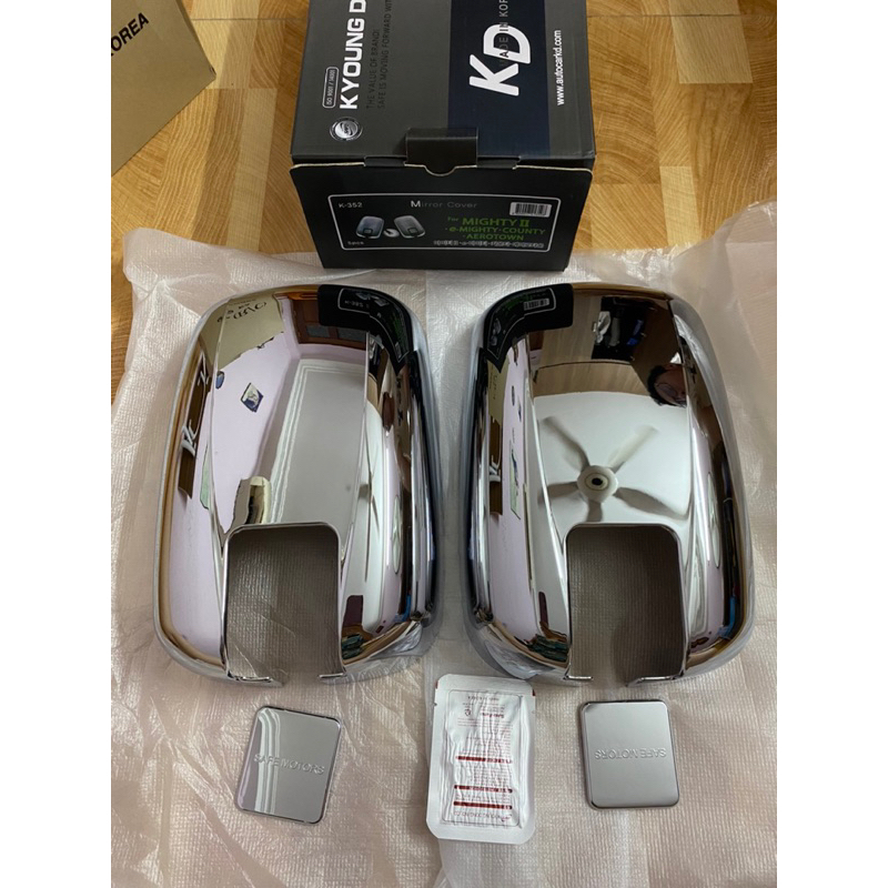 Ốp gương Hyundai n250, 3t5, hd78,hd65,hd500, maity,e maity hàng korea nhựa mạ crom bóng đẹp