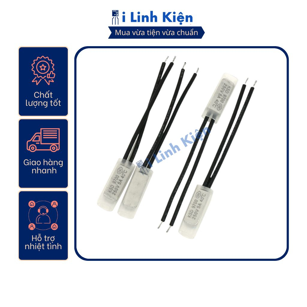 Relay nhiệt KSD9700 105 độ - 155 độ 5A 250V thường đóng