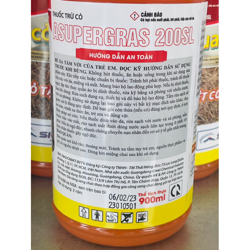 Vua cỏ bờ Glufosinate Ammonium 200sl, chai 900ml