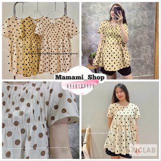 Áo Bầu Thời Trang Babydoll Chấm Bi Siêu Xinh