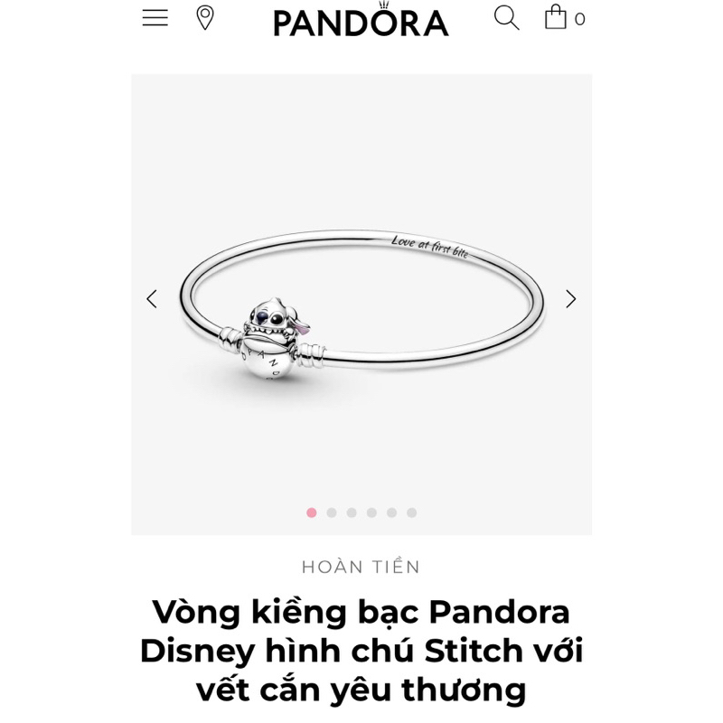 Pass vòng tay chính hãng Pandora - new 99%