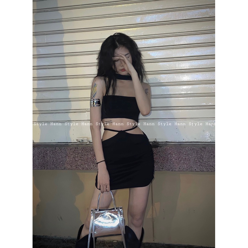 SET ÁO VÀ CHÂN VÁY CỘT EO ÔM BODY