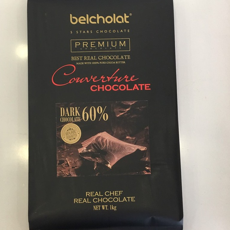 Socola nguyên liệu Belcholat Dark Chocolate Couverture 60% 1kg