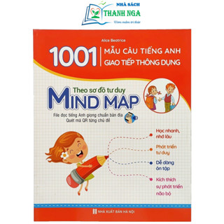 Sách - 1001 Mẫu Câu Tiếng Anh Giao Tiếp Thông Dụng - Theo Sơ Đồ Tư Duy Mind Map - Có File đọc quét mã QR từng chủ đề