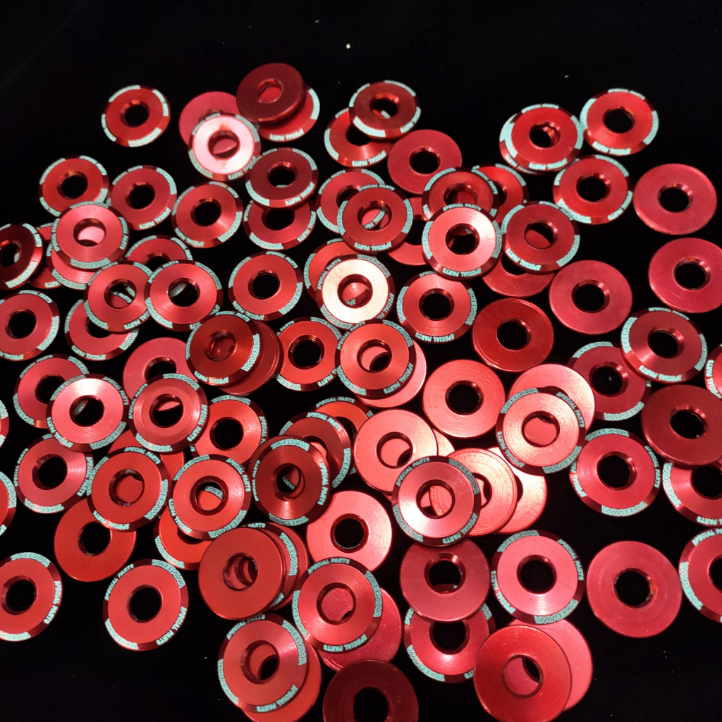 Lông Đền Miếng Nhôm Màu Đỏ 6li, 8li, 10li, 12li, 15li, 6li lốc máy, 5li áo winner