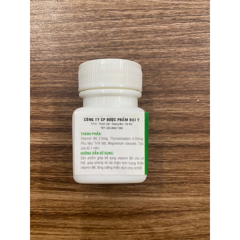Vitamin B6 lọ 100 viên - cải thiện thiếu B6 và tăng cường miễn dịch cho cơ thể