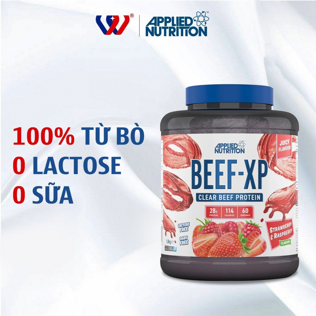Bột protein thịt bò thủy phân Beef XP Protein Applied Nutrition phát triển cơ bắp 1.8kg