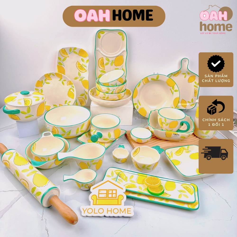 BỘ BÁT CHANH VÀNG TƯƠI SÁNG XINH XẮN